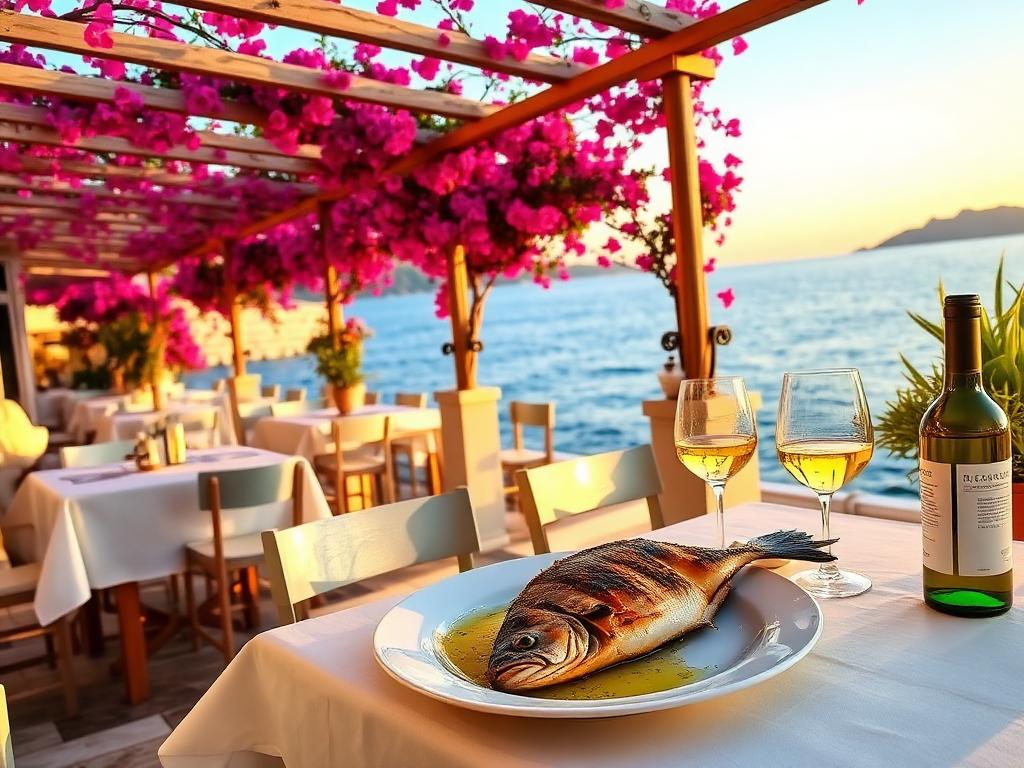 Seafront taverna dinner